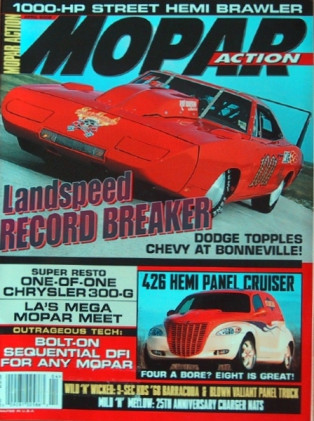 MOPAR ACTION 2002 APR - BLOWN HEMI PANEL, HEMI PT, BONNEVILLE, 300-G,VALLIANT*